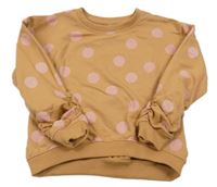 Béžová mikina s puntíky Dopodopo
