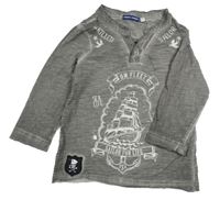 Šedé triko s potiskem 