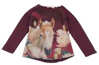 Vínové triko s koníkem 