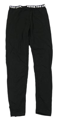 Černé legíny s nápisy 