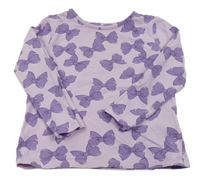 Lila triko s mašličkami H&M