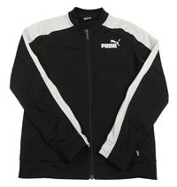 Černo-bílá propínací sportovní mikina s logem PUMA