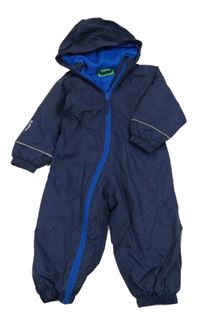 Tmavomodrá funkční šusťáková jarní kombinéza s kapucí Mountain Warehouse