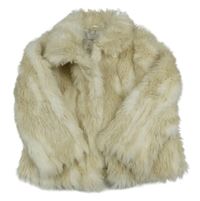 Bílo-béžová kožešinová podšitá bunda Next