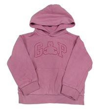 Růžová mikina s logem a kapucí GAP