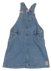 Modré riflové laclové šaty Pocopiano