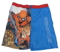 Modro-červené plážové kraťasy se Spider-manem Marvel
