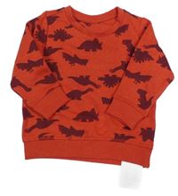 Nové - Červená mikina s dinosaury Mothercare