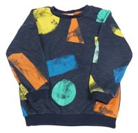 Tmavomodrá mikina se vzorem Tu