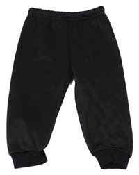 Černé sportovní cuff kalhoty 
