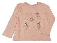 Světlerůžové triko s vílami Primark 