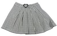 Černo-bílá vzorovaná sukně se třpytkami a přezkou PRIMARK