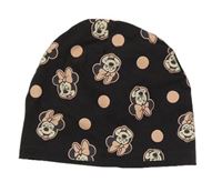 Tmavošedá puntíkatá čepice s Minnie Disney