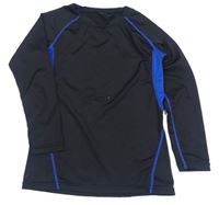 Černo-safírové sportovní triko 