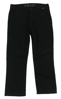 Černé chino slim plátěné kalhoty Denim Co.