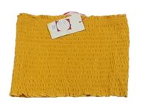 Hořčicový žabičkový bandeau top Candy Couture