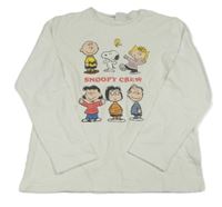 Bílé triko se Snoopy s kamarády ZARA