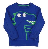 Safírová mikina s dinosaurem Bluezoo