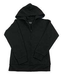 Černá vzorovaná/prošívaná propínací mikina s kapucí PRIMARK