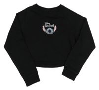 Černá crop mikina se Stitchem George