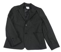 Černé kostkované melírované sako PIAZZAITALIA