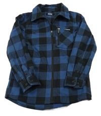 Modro-černá kostkovaná košilová bunda EUROPE KIDS