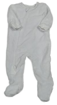 Bílá plyšová kombinéza s měsíci St. Bernard