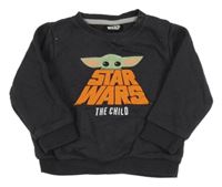 Tmavošedá mikina s Yodou - Star Wars 