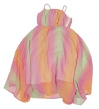 Barevné duhové šifonové letní šaty H&M