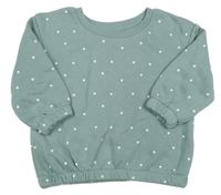 Olivovokhaki puntíkatá oversize mikina PRIMARK