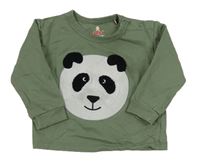 Khaki mikina s pandou