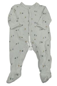 Bílý sametový overal se stromky LaRedoute