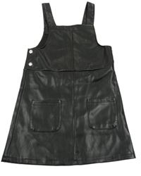 Černé koženkové šaty Primark