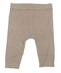 Hnědé žebrované pletené tepláky Next