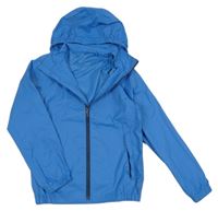 Modrá šusťáková nepromokavá bunda s kapucí Tchibo