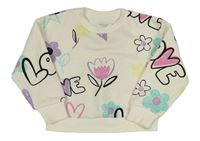 Smetanová květovaná mikina Primark