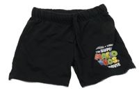 Černé teplákové kraťasy s nápisem - Mario H&M