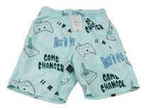 Nové - Světlemodré plážové kraťasy s ovladači Sfera