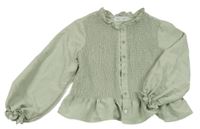 Světlezelená crop halenka Zara