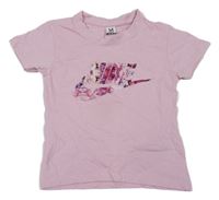 Růžové tričko s potiskem Nike