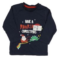 Nové - tmavomodré triko se Santou Matalan