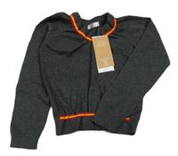 Nové - tmavošedý lehký crop svetr M&S