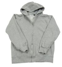 Šedá melírovaná propínací mikina s kapucí 