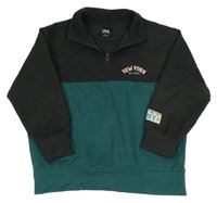 Černo-zelená mikina s nápisem Zara