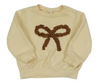 Smetanová mikina s mašlí 