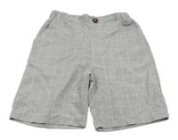 Světlešedé kostkované lehké kraťasy shein