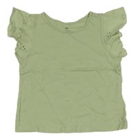 Světlezelené tričko s volánky H&M