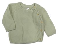 Světlezelený propínací svetr H&M
