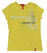 Žluté tričko s nápisem Esprit
