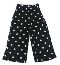 Černé puntíkaté culottes kalhoty F&F